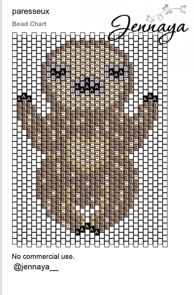 Schema  DIY Lazy Tie with Miyuki Delicas Beads